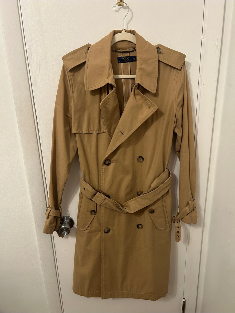 Polo by Ralph Lauren Khaki Double-Breasted Trench Coat